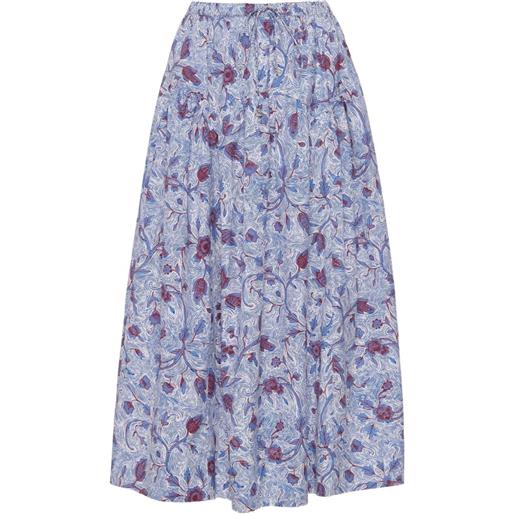 Ulla Johnson gonna rosen midi a fiori con coulisse - bianco