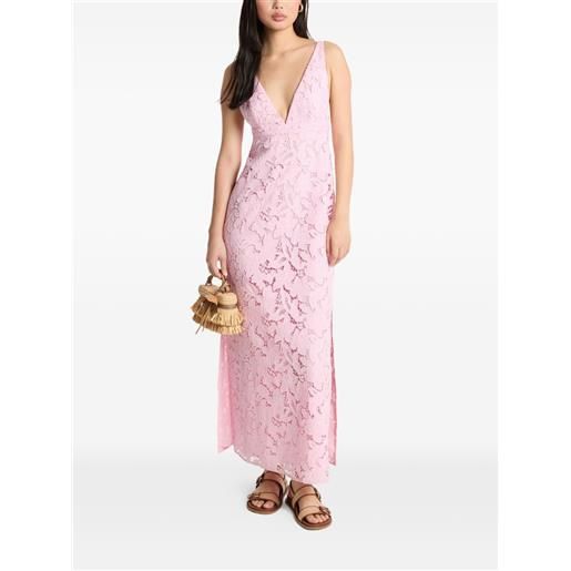 Michael Kors abito lungo con pizzo - rosa