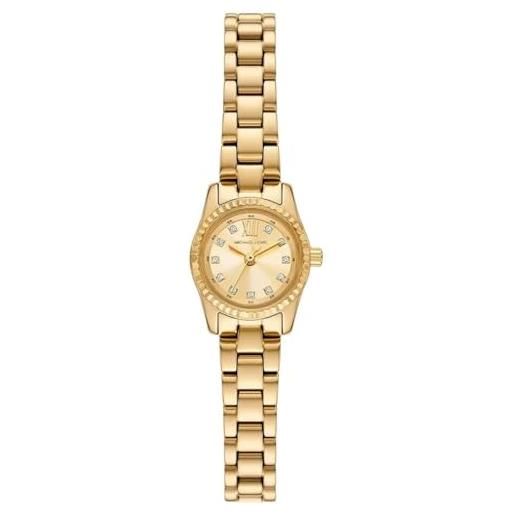 Michael Kors orologio lexington da donna, movimento al quarzo a tre lancette da 19 mm con cinturino in acciaio inossidabile o in pelle