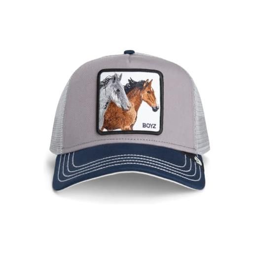 Goorin Bros. cappellino trucker the boyz grigio navy, taglia: taglia unica