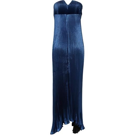L'IDÉE abito lungo con scollo a v - blu