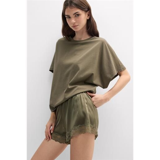 Intimissimi maglia manica corta a kimono in cotone ultrafresh verde