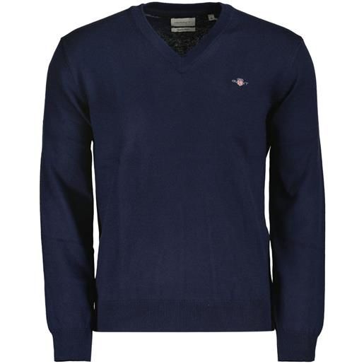GANT maglione scollo v in cotone e lana