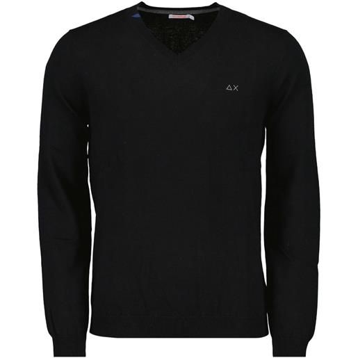 SUN 68 maglione scollo v in cotone e lana