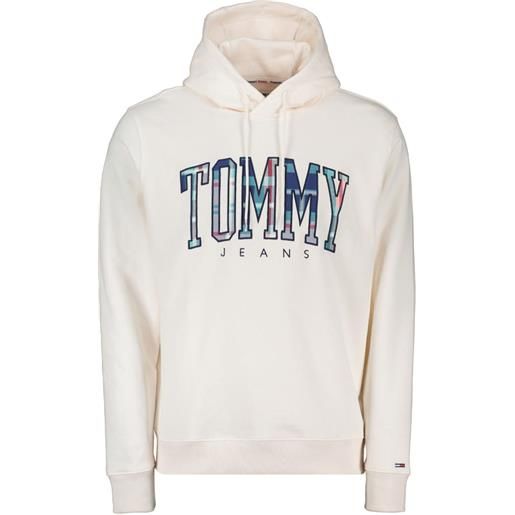 TOMMY JEANS felpa con cappuccio logo tartan
