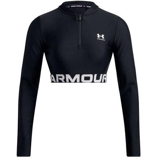 UNDER ARMOUR maglia manica lunga heatgear® mezza zip crop donna
