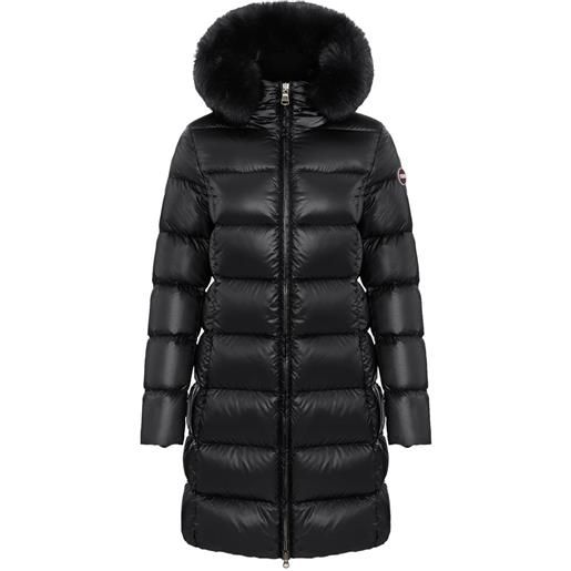 COLMAR ORIGINALS piumino lungo recycled con cappuccio e pelliccia donna