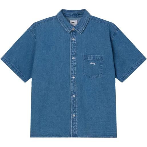 OBEY camicia manica corta bigwig denim