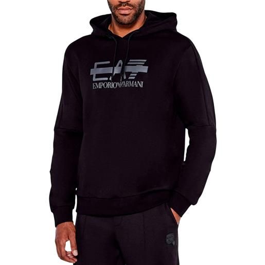 EA7 EMPORIO ARMANI felpa con cappuccio logo barred