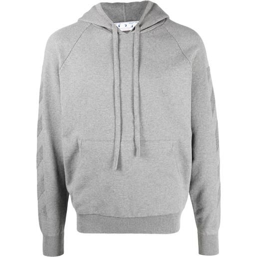 Off-White felpa con cappuccio - grigio