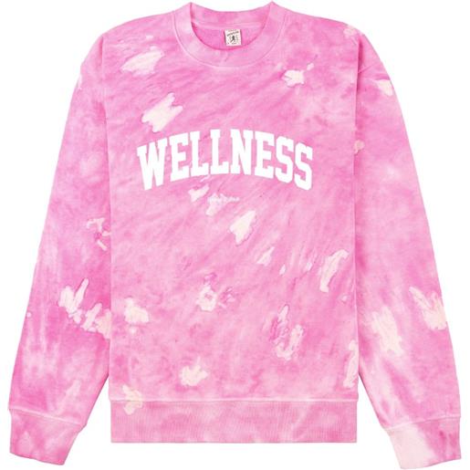 Sporty & Rich felpa wellness con fantasia tie-dye - rosa