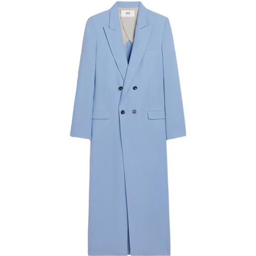 AMI Paris abito lungo modello blazer doppiopetto - blu