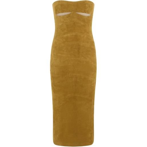 The Mannei abito midi con inserti - marrone