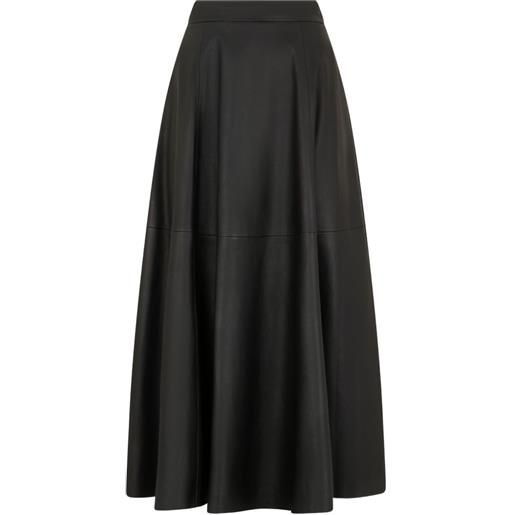 Raquel Diniz gonna lunga con inserti in pelle - nero