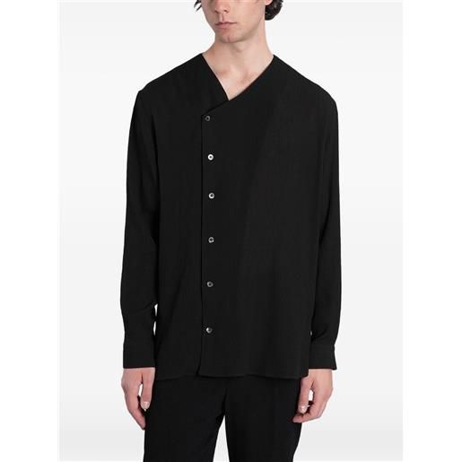 Emporio Armani camicia con chiusura asimmetrica - nero