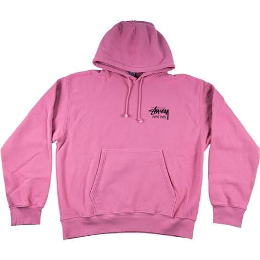 Stüssy felpa new york chapter con cappuccio - rosa