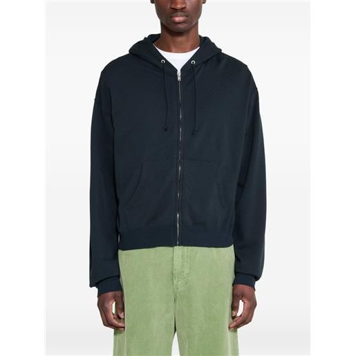 Auralee felpa high twist con zip - nero