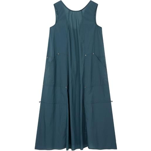 TOMBOY abito midi smanicato con coulisse - blu