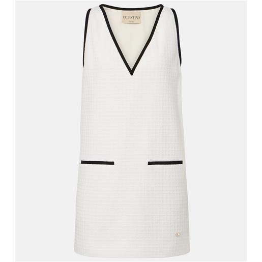 Valentino abito corto vlogo in tweed di cotone