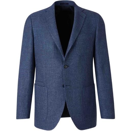Scabal giacca monopetto kenton - blu
