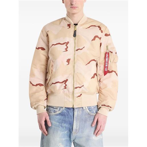 Alpha Industries bomber ma-1 camo heritage con stampa camouflage - toni neutri