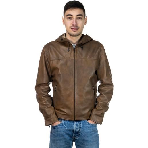 Leather Trend terminator - giacca in pelle cuoio colore cuoio taglia s/46 fodera interna imbottitura 60g