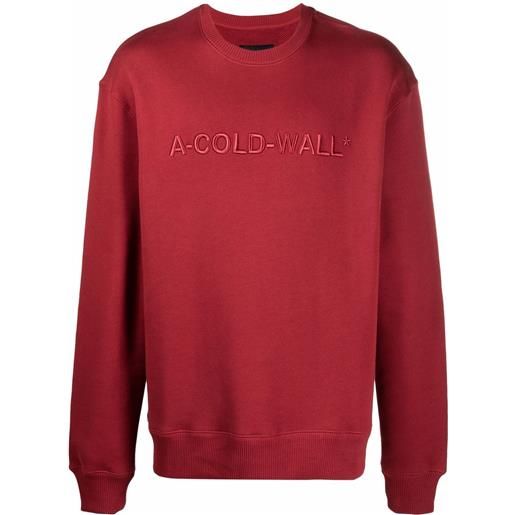A-COLD-WALL* felpa con ricamo - rosso