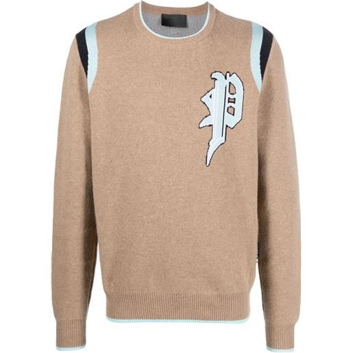 Philipp Plein felpa con logo - marrone
