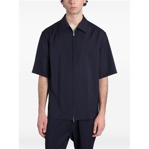 Barena giacca-camicia prama tropical - blu