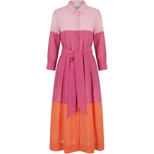 Sara Roka abito midi mariaedna90 con design color-block - arancione