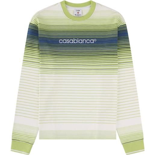 Casablanca maglione a righe - verde