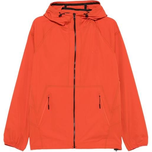 Oakley giacca con cappuccio e zip - arancione