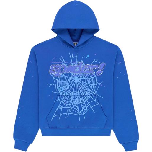 SP5DER felpa punk v2 con strass - blu