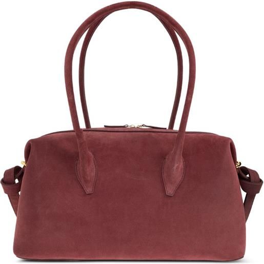 Yuzefi brioche suede knotted-detail duffle bag - rosso