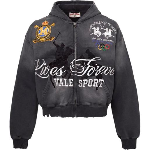 Vale felpa blackrock con zip - nero