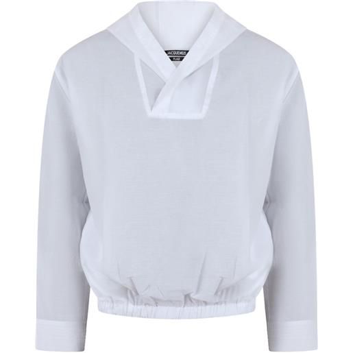 Jacquemus felpa con cappuccio - bianco