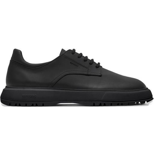 REFERENC derby rubberised leather sneakers - nero