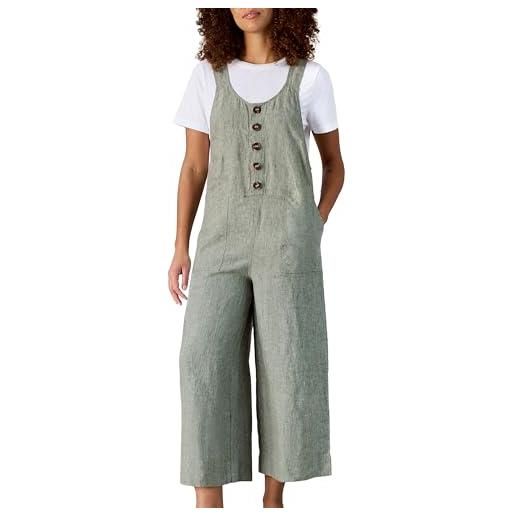 White Stuff salopette in lino viola da donna White Stuff - casual con bottoni - verde medio - taglia 46/r