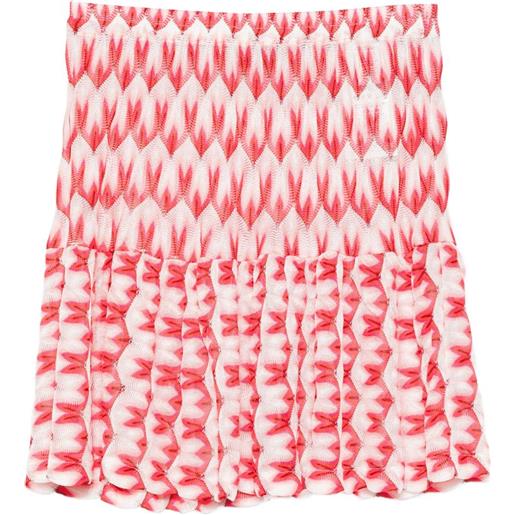 Missoni minigonna con motivo a zigzag - rosso