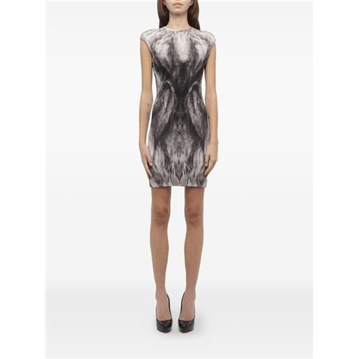 Alexander McQueen abito con stampa grafica - nero