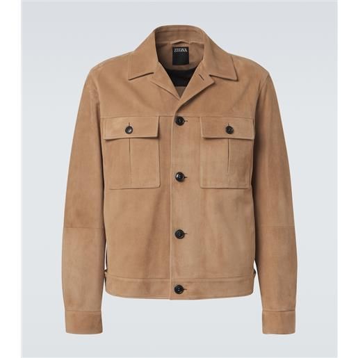 Zegna giacca in suede