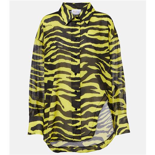 The Attico camicia in cotone con stampa zebrata