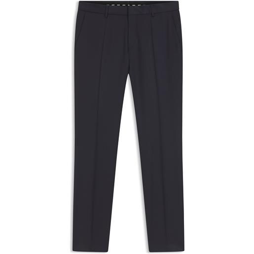 BOSS one pantaloni slim fit in serge di lana vergine, blu scuro