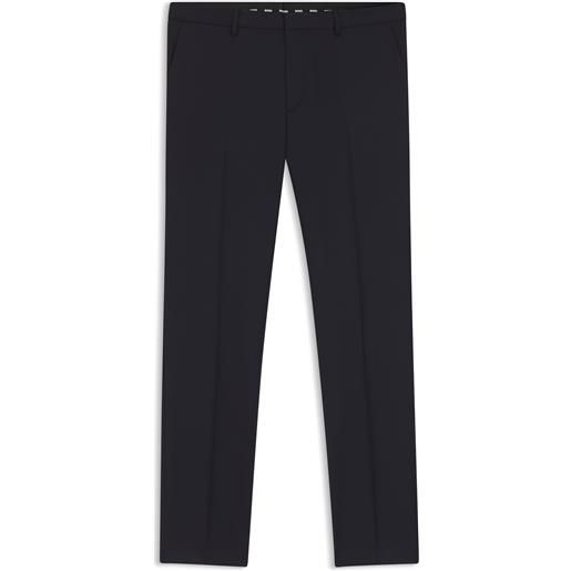 BOSS one pantaloni extra slim fit in serge di lana vergine, blu scuro