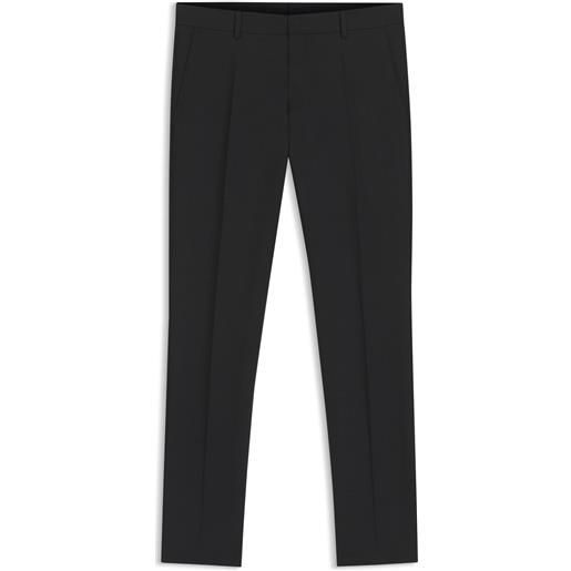 BOSS pantaloni slim fit in mohair elasticizzato, grigio scuro