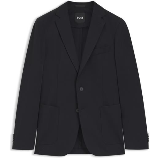 BOSS giacca slim fit in jersey elasticizzato ad alte prestazioni, nero