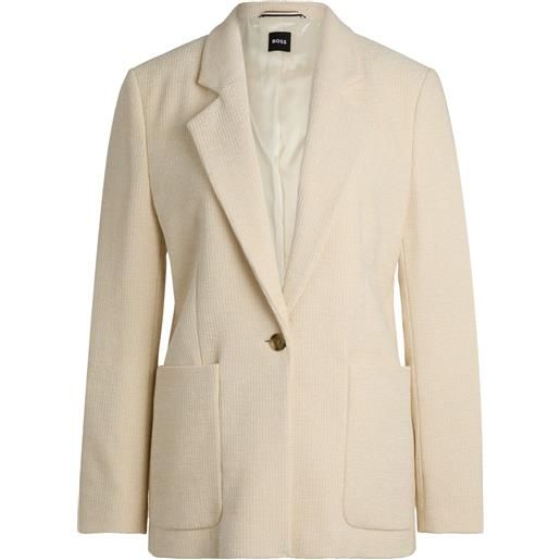BOSS giacca relaxed fit in velluto a coste, colore neutro