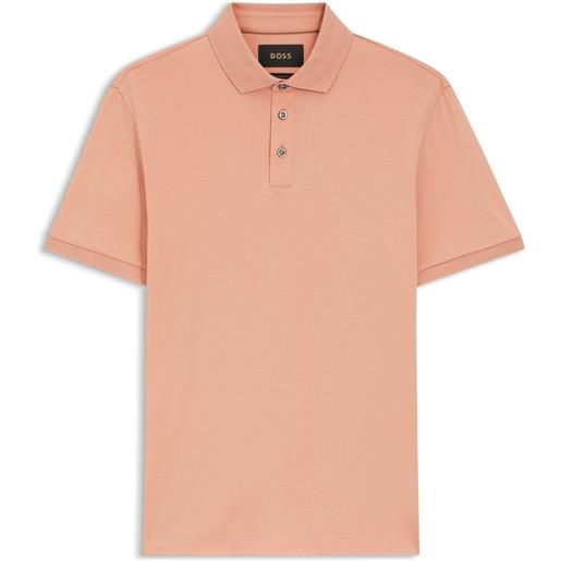 BOSS polo regular fit in cotone mercerizzato italiano, arancione