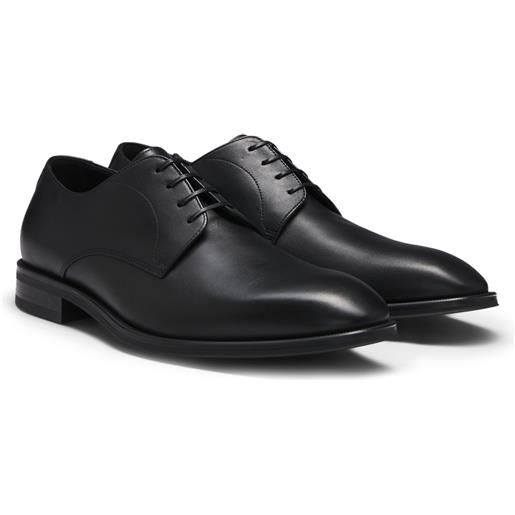 BOSS scarpe derby in pelle realizzate in italia, nero