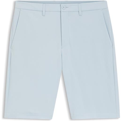 BOSS bermuda slim fit in tessuto elasticizzato idrorepellente, celeste
